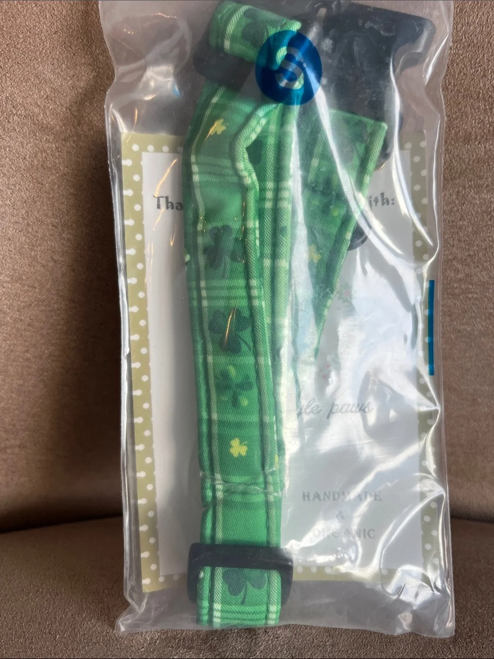 St Patrick Green Small Pet Collar